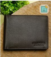 Teakwood Leathers Men Brown Textured Leather RFID Two Fold Wallet
