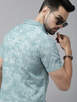 Buy The Roadster Lifestyle Co Men Blue Printed Pure Cotton Casual Shirt - Shirts for Men 18288730 | Myntra