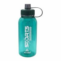 ATTRO Plastic Ranger Gym 1630ml Water Bottle with Grip Handle & ML Marking Mention for Daily Water Intake BPA Free Leak Proof - Green