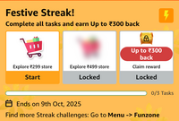 Great Indian Festive Streak ! Unlock Rs. 100 Back on Rs. 500 Rewards