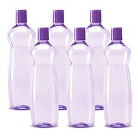 MILTON Pacific 1000 Pet Water Bottles, 1 Litre Each, Set of 6, Purple | BPA Free | Leak Proof | Office | Gym | Home | Kitchen | Travel | Hiking | Treking | Reusable Bottle