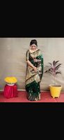 Swiggy - Sudathi Dark Green Banarasi Silk Saree