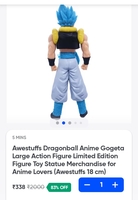 Awestuffs Dragonball Anime Gogeta Large Action Figure Limited Edition Figure Toy Statue Merchandise for Anime Lovers (Awestuffs 18 cm)