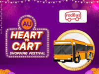 AU Credit Card x Redbus - 10% off up to Rs.200 on Minimum transaction of Rs. 500 (both app and website)