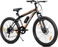 LEADER Beast MultiSpeed Bike with FS & DD Brake 26 T (inch) Mountain Cycle  (7 Gear, Black, Only Front Suspension)