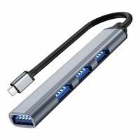 Primate 4-in-1 USB Type C Hub Adapter, 1 x USB 3.0 & 3 x USB 2.0 Ports, Fast 5000Mbps Data Transfer Speed for PC, Laptop, MacBook