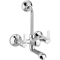 ALTON ESA9285 Brass Wall Mixer with Provision for Over Head Shower and 190mm Long Bend Pipe (Chrome)