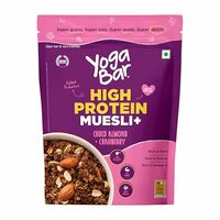 Yogabar High Protein Muesli 850g | 23% Protein | Choco Almond & Cranberry | Easy on gut | Ideal as a Breakfast Cereal or a Protein Snack