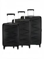 Kamiliant by American Tourister Hard Body Set of 3 Luggage 4 Wheels - (Small 55Cm |Medium 68Cm| Large 79Cm)Combination Lock-Triprism - Black