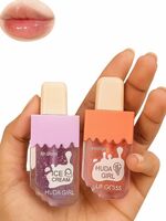HUDA GIRL 2pc Ice Cream Shape Lip Gloss Set 