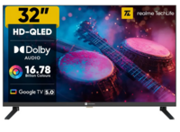realme TechLife 80 cm (32 inch) QLED HD Ready Smart Google TV 2025 Edition (32HDGQRDDAQ)
