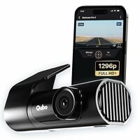 Qubo Car Dashcam Pro X by Hero Group | 3MP 1296P FHD+ Camera | NightPulse Vision | Wide-Angle FOV | Supercapacitor | Built-in Wi-Fi, Mic | App Control | G-Sensor | Up to 1TB Storage| (Space Grey)