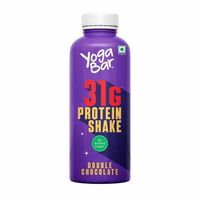 (MRP ERROR) Yogabar Protein Shake 31g with No Added Sugar, Double Chocolate Flavor, Low Fat, Rich Calcium, Ready-to-Drink Milkshake, 250ml, Pack of 6