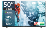 [SBI CC EMI 1750 OFF ] Philips 127 cm (50 inches) 8100 Series 4K Ultra HD Smart QLED Google TV 50PQT8100/94