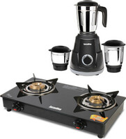 Suryaviva Photon 2B Combo Victo Mixer Grinder 3 Jar 750 Watt Glass Manual Gas Stove (2 Burners)