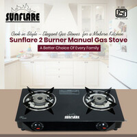 Sunflare 2 Burner Manual Gas Stove 