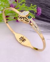  Queenzart Brass, Sterling Silver Gold-plated Kada on Flipkart