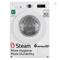 LG 7 kg 5 Star, Allergen free with Steam, Inverter Direct Drive - Less vibration, less noise, 6 Motion Direct Drive, Touch Panel, 1200 RPM