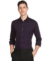 Arrow Men's Solid Full Sleeve Slim Fit Cutaway Collar Cotton Formal Shirt