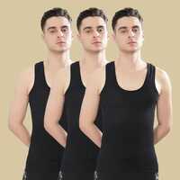 DOLLAR BLACK VEST (PACK Of 3, All Sizes) @195.