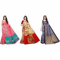 Yashika_packof3 sarees at 67% Off
