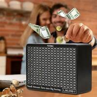 TOOBIL Money Saving Box | Counting target money box | Coin Bank (Black)