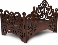 Premium Wooden Carved Pattern Designer Bed For Kanha Ji/Gopal Ji Bed Wooden Pooja Chowki on Flipkart