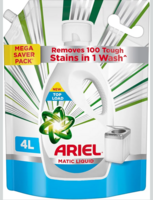 Ariel Matic Liquid Detergent Top Load - 4L | Removes 7 day dried-in Stains in 1 wash inside Washing Machine | Now at Price of Powders | Amazing Fragrance | Protects Colours | Dissolves Faster