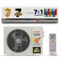 SHARP 1.5 Ton 3 Star Inverter Split AC (Copper, 7 Years Comprehensive Warranty, 7in1 Convertible, 2025 Model AH-SI19V3B-SC)