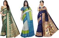 Amazon.in: Yashika_packof3 saree: Fashion