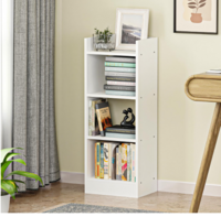 Lukzer 3 Layer Engineered Wood Multipurpose Rack Bookshelf Storage Organizer Stand (MR-010/White/90x33x24cm) - Modern White Bookshelf Storage for Home Organization