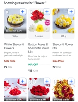 Swiggy Instamart search flowers 95%off
