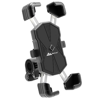 WeCool B4 360° Rotational Stable Mobile Holder for Bikes with 4 Arm Strong Protection,Mobile Stand for Bike Handle with One Click Locking,Perfect for Mounting Smartphones,Map & GPS Devices - Black