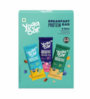 Yogabar Breakfast Bars Variety Pack of 6 Protein Bar x 45g