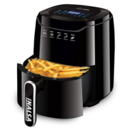 INALSA Air Fryer 4.2 ltr|1400 W with Air Crisp Technology|Temperature & Timer Control|8 Preset Menu & Digital Display|Air fry, Bake,Roast,Reheat,Dehydrate|Airfryer Recipe book(Tasty Fry Digital)