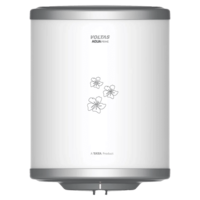 VOLTAS Aqua Prime 25 Litre 4 Star Vertical Storage Geyser with Quartzline Technology (White & Silver)
