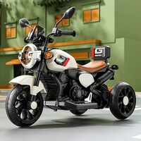 Kidsmate Ride Xtreme Electric Bike for Kids | 6V Battery, MP3 Player, USB, Bluetooth, LED Lights & Foot Accelerator | Battery-Operated Ride-On Bike with Backrest for Boys & Girls Aged 1-5 Years