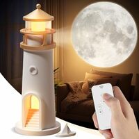 Desidiya Lighthouse Lamp Galaxy Moon Projector Lamp