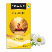 TE-A-ME Chamomile Tea - 25 Tea Bags | Camomile Tea for Sleep, Stress Revieve & Relaxation | 50% off coupon
