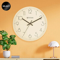 Titan Analog 30.5 cm X 30.5 cm Wall Clock (White, With Glass, Standard)