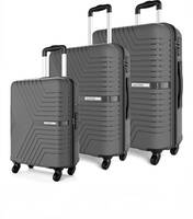 Safari Hard Body Set of 3 Luggage 4 Wheels - Magnum Zeno 3 (Small 55cm | Medium 65cm | Large 75cm) - Grey
