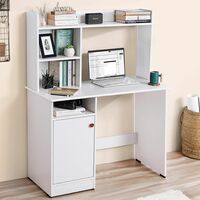 ABOUT SPACE Wooden Study Table with Hutch & Bottom Storage