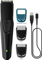 PHILIPS BT1233/18 Dura Power Tech, 4X Longer Battery, Skin Safe Waterproof Beard Trimmer 30 min  