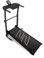 Sparnod Fitness STH-550 Manual Foldable Treadmill for Home Use, Your Pace Your Power Real-Time Tracking 5-Layer Anti-Skid Belt 100×35 cm Deck Shock Absorber Manual Incline Mobile Holder Compact Design