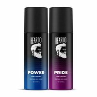 Beardo Power & Pride Perfume Body Spray 150ml x 2 (Set of 2) Get compliments with Long lasting Fougere, Aromatic Deodorant | Gift For Brother | Gift For Friends