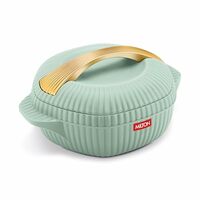 Milton plastic Oyster 1000 PU Insulated Casserole, 860 ml, Light Green, BPA Free, Food Grade, Hot and Cold