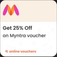 Magicpin - Get ₹25 off On Myntra Voucher ₹100 or 15% upto ₹200 on Other Gift cards [User Specific] 
