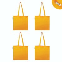 VantageKart Yellow Cotton Tote Bags – Durable Reusable Bags for Schools, Artists, DIY Screen Printing, Embroidery, Shopping, Workshops & Corporate Gifts