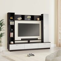 Solimo Uno Engineered Wood TV Stand (Up to 60" TV - Enclosed, Wenge and White)