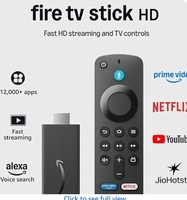 Apply 300 coupon Amazon Fire TV Stick HD (newest model), Alexa Voice Remote with TV power & volume controls, full HD streaming device